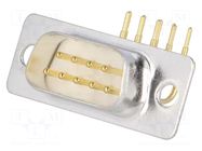 Connector: D-Sub; PIN: 9; socket; male; on PCBs; angled 90°; THT CONNFLY