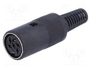 Plug; DIN; female; PIN: 6; Layout: 240°; straight; for cable 