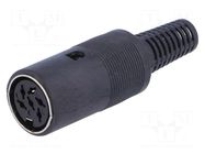 Connector: DIN; plug; female; PIN: 6; 240°; straight; for cable NINIGI