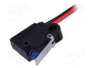 Microswitch SNAP ACTION; 0.1A/125VAC; 2A/12VDC; with lever; IP67 OMRON Electronic Components