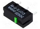 Microswitch SNAP ACTION; 0.1A/6VDC; without lever; SPST-NO; IP40 OMRON Electronic Components
