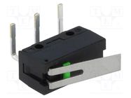 Microswitch SNAP ACTION; 0.1A/6VDC; with lever; SPST-NO; Pos: 2 