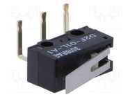 Microswitch SNAP ACTION; 3A/125VAC; 0.1A/30VDC; with lever; SPDT OMRON Electronic Components