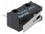 Microswitch SNAP ACTION; 1A/125VAC; 0.1A/30VDC; with lever; SPDT OMRON Electronic Components