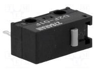 Microswitch SNAP ACTION; 1A/125VAC; 0.1A/30VDC; without lever OMRON Electronic Components