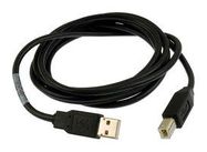 USB CABLE, 2.0 A PLUG-B PLUG, 6.3", WHT