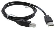 USB CABLE, 2.0 A PLUG-B PLUG, 32.6", BLK