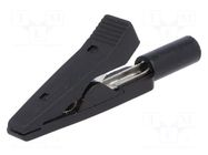 Crocodile clip; 10A; 60VDC; black; Overall len: 41.5mm AXIOMET