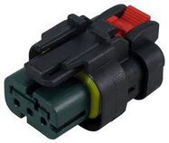 AUTOMOTIVE HOUSING, PLUG, 3POS, GREEN