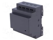 Enclosure: for DIN rail mounting; Y: 76mm; X: 92mm; Z: 60mm; black COMBIPLAST