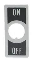SWITCH PLATE, ON-OFF, 0.25" DIA