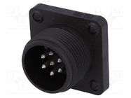 Connector: circular; socket; CM; IP67; PIN: 7(6+1); male; 10A; 50V HIRSCHMANN