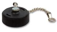 SEALING CAP W/ CHAIN, BLACK, SIZE 23