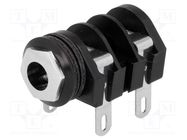 Socket; Jack 6,3mm; female; mono,external thread nut; ways: 2 CLIFF