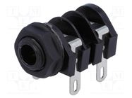 Connector: Jack 6,3mm; socket; female; mono,with double switch 