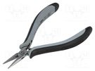 Pliers; smooth gripping surfaces,straight,half-rounded nose C.K