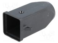 Enclosure: for HDC connectors; CK; size 21.21; Locking: for latch ILME