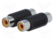 Coupler; RCA socket x2,both sides; mono,double 