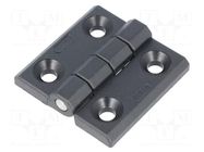 Hinge; Width: 50mm; technopolymer PA; black; H: 50mm ELESA+GANTER