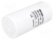Capacitor: polypropylene; motors, run; 60uF; 450V; ±5%; 3000h SR PASSIVES