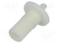 Knob; shaft knob,with flange; white; Ø5mm; Flange dia: 9mm; CA6 ACP