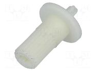 Knob; shaft knob,with flange; white; Ø5mm; Flange dia: 9mm ACP