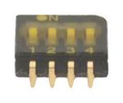 DIP SWITCH, 4POS, 0.025A, 24VDC, SMD