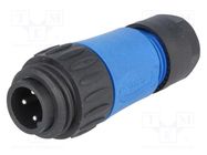 Connector: circular; plug; for cable; PIN: 4; male; screw terminal AMPHENOL