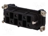 Connector: HDC; contact insert; female; C146; PIN: 6; 6+PE; size E16 AMPHENOL