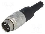 Connector: M16; plug; male; PIN: 14; 3A; 150V; C091A; soldering; IP40 AMPHENOL