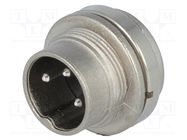 Connector: M16; socket; male; soldering; PIN: 3; 5A; 300V; IP40; C091A AMPHENOL