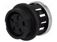 Connector: DIN; socket; female; C091B; PIN: 4; 240°; soldering; 300V AMPHENOL