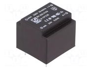 Transformer: encapsulated; 0.5VA; 230VAC; 24V; 21mA; PCB; BV HAHN