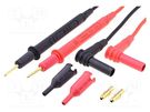Test leads; Inom: 10A; probe tip,banana plug 4mm; red and black BRYMEN