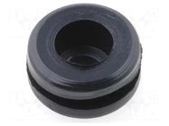 Grommet; with bulkhead; Ømount.hole: 9.9mm; Øhole: 6.4mm; PVC ESSENTRA