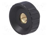 Knob; Ø: 40mm; Int.thread: M10; 20mm; H: 27mm; polyamide ELESA+GANTER