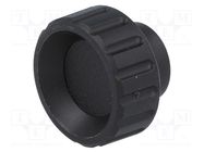 Knob; Ø: 25mm; Int.thread: M6; 8mm; H: 19mm; polyamide; knurled ELESA+GANTER