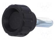 Knob; Ø: 16mm; Ext.thread: M5; 16mm; H: 13mm; polyamide; knurled ELESA+GANTER