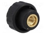 Knob; Ø: 16mm; Int.thread: M5; 10mm; H: 13mm; polyamide ELESA+GANTER