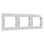 Trigubas sieninis rėmelis jungikliui baltos sp. Shelly Wall frame 3