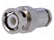 Connector: BNC; plug; male; straight; 50Ω; 3C2V,RG141,RG58; PTFE YIZN Jiangsu Tengyu Electronics co.