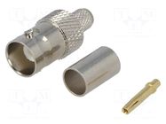 Connector: BNC; plug; female; straight; 75Ω; crimped; RG59 YIZN Jiangsu Tengyu Electronics co.