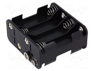 Holder; AA,R6; Batt.no: 8; 6F22 type; black COMF