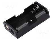 Holder; AA,R6; Batt.no: 2; for PCB; black COMF