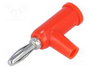 Connector: 4mm banana; plug; 24A; 60VDC; red; 39mm 