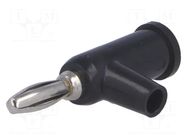 Connector: 4mm banana; plug; 24A; 60VDC; black; 39mm AXIOMET