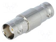 Coupler; socket; BNC socket,both sides; straight; 50Ω; POM AMPHENOL RF