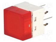 Switch: keypad; Pos: 2; SPST-NO; 0.05A/24VDC; red; LED; red; THT OMRON Electronic Components