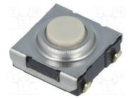 Microswitch TACT; SPST-NO; Pos: 2; 0.05A/24VDC; SMT; none; 1.57N OMRON Electronic Components