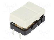 Switch: keypad; Pos: 2; SPST-NO; 0.05A/24VDC; ivory; none; THT; 1.27N OMRON Electronic Components